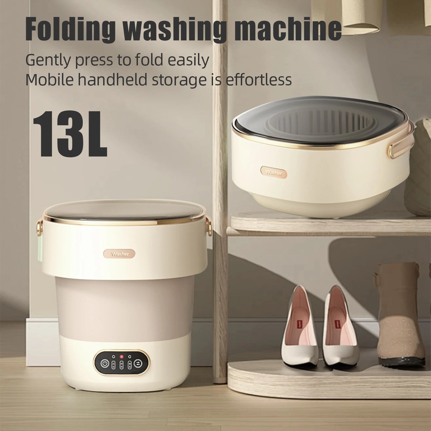 Mini Automatic Washing Machine 13L – Perfect for Intimates, Travel, and Small Spaces
