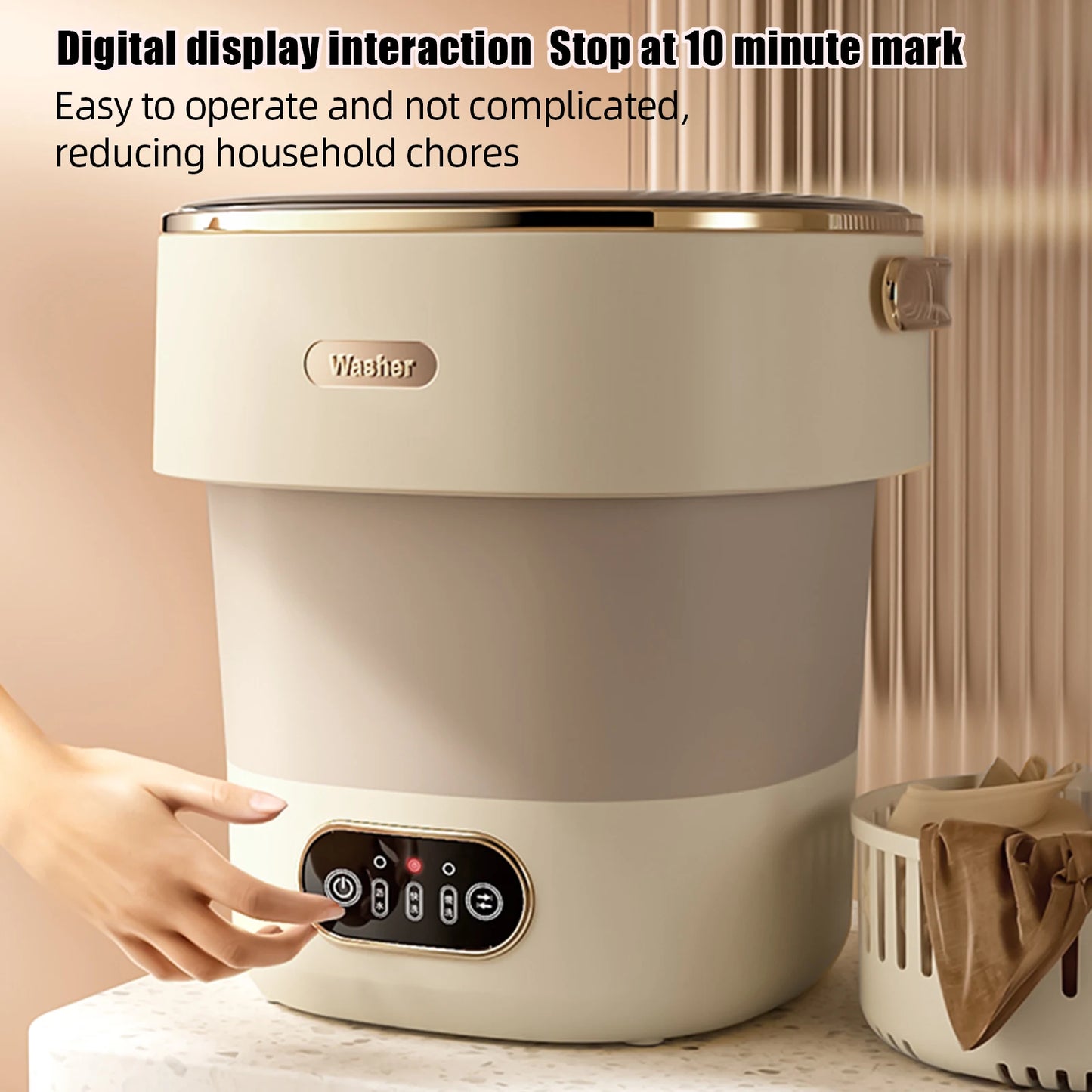Mini Automatic Washing Machine 13L – Perfect for Intimates, Travel, and Small Spaces
