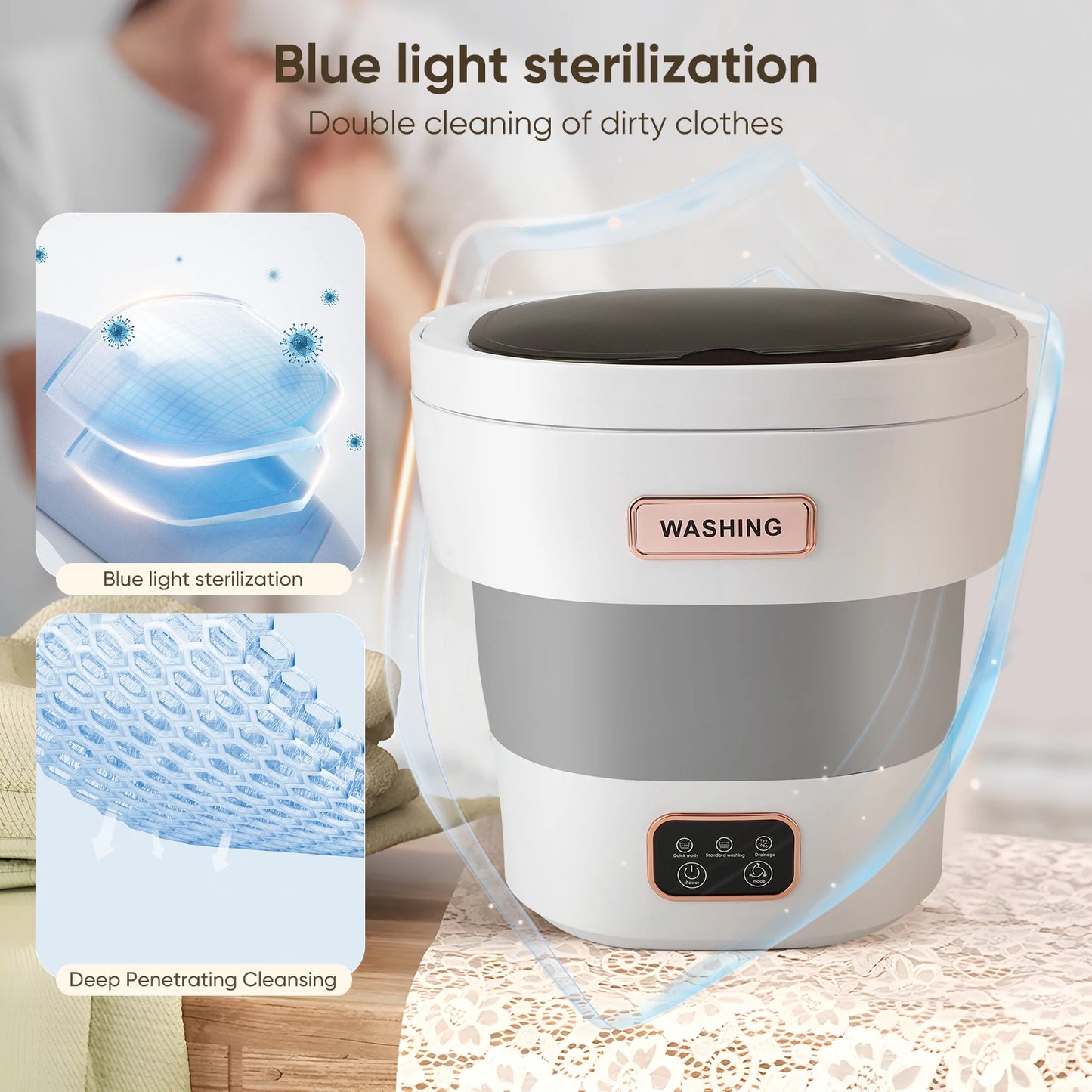CleanMate 10L – Foldable Washer & Spinner